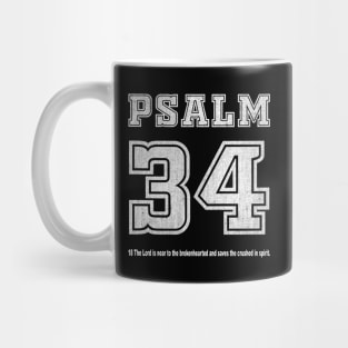 Psalm 34 Bible Verse for Depression Mug